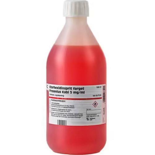 Klorhexidinsprit Farget 5 mg/ml Liniment 1000 ml