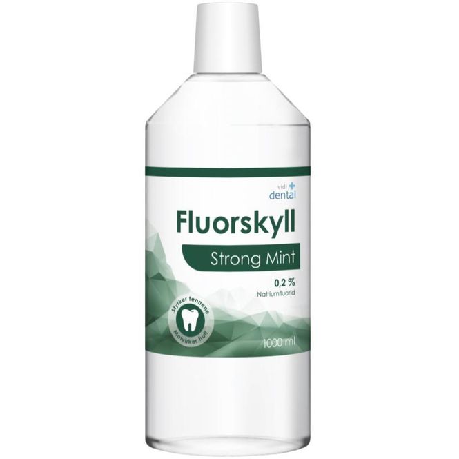 Hovedbilde Vidi Dental Fluorskyll 0,2 % Strong Mint 1000 ml