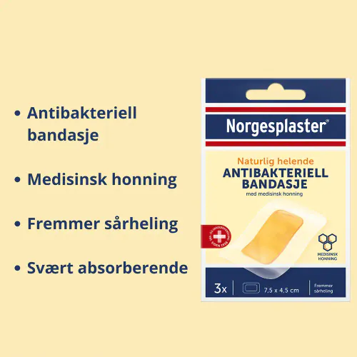 Norgesplaster Antibakteriell Bandasje 3 stk