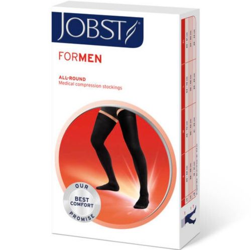 JOBST For Men K2 Lårstrømpe Microdotter Sort S 1 par 