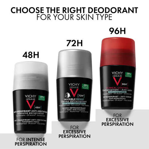 Vichy Homme 48H Anti-Irritation Deo Antiperspirant u/ Parfyme 50 ml