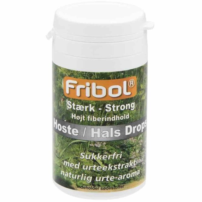 Hovedbilde Fribol Sukkerfri Hoste/Hals Drops Sterk 60 g