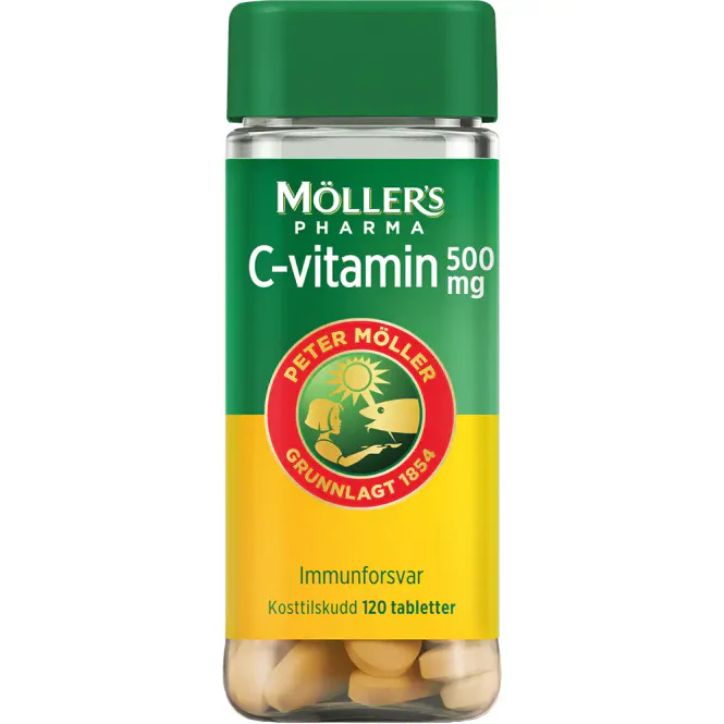 Hovedbilde Møllers Pharma C-vitamin 500 mg Tabletter 120 stk