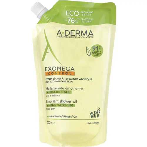 A-Derma Exomega Control Shower Oil Eco-Refill 500 ml