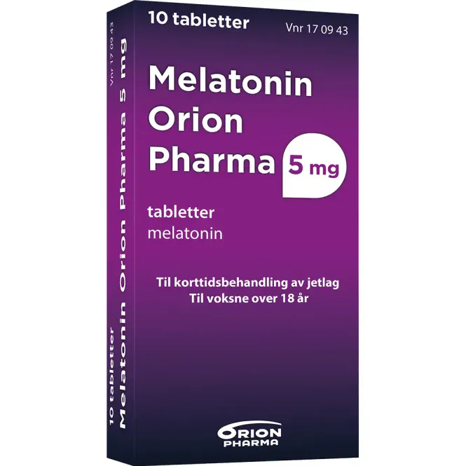 Hovedbilde Melatonin Orion Pharma 5 mg Tabletter 10 stk
