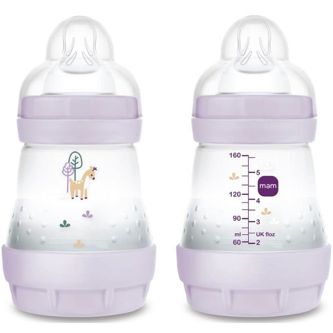 Hovedbilde Mam Easy Start Anti-Colic Tåteflaske Lilla 160 ml 1 stk