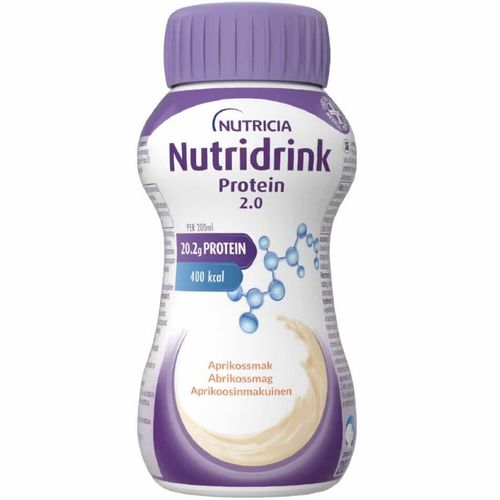 Nutridrink Protein 2,0 Næringsdrikk Aprikos 4 x 200 ml