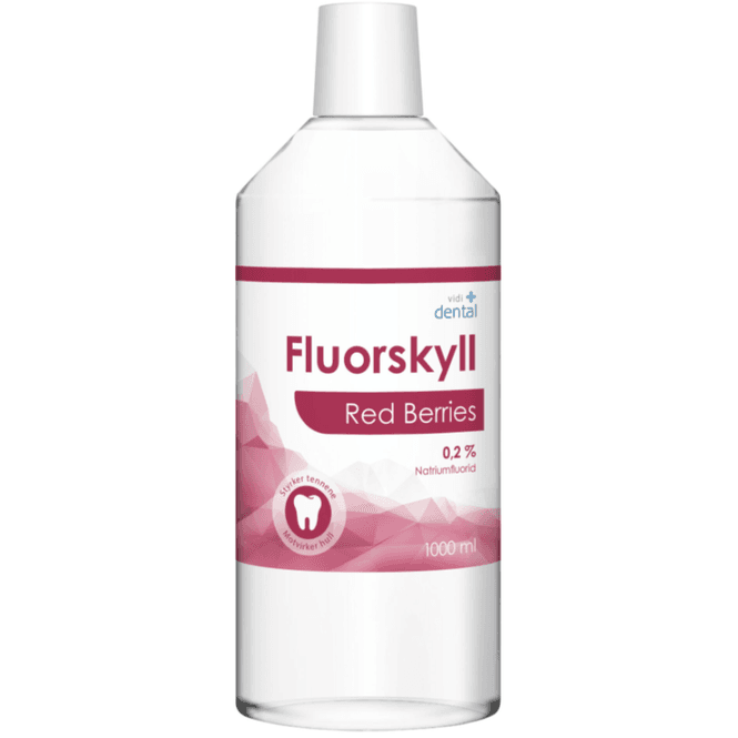 Hovedbilde Vidi Dental Fluorskyll 0,2 % Red Berries 1000 ml
