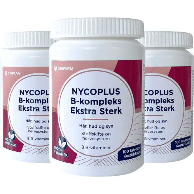 Hovedbilde Nycoplus B-Kompleks Ekstra Sterk Megapack - 3 x 100 tabletter